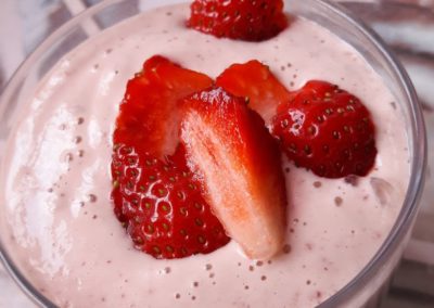 Pâtisserie bio et vegan à Caen - Milshake fraise banane